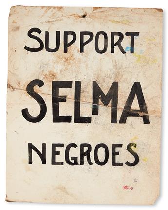 (CIVIL RIGHTS.) SELMA MONTGOMERY MARCH. Support Selma Negroes.